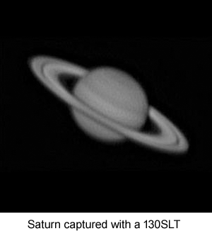 Saturn captured with telescope